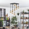 Chehalis lampa sufitowa, kula świetlna bursztynowy, 9-punktowe