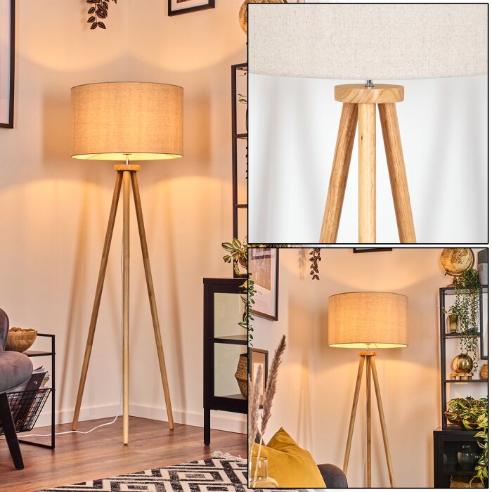 Flemming Lampa stojąca Ecru, 1-punktowy Flemming Lampa stojąca Ecru, 1-punktowy