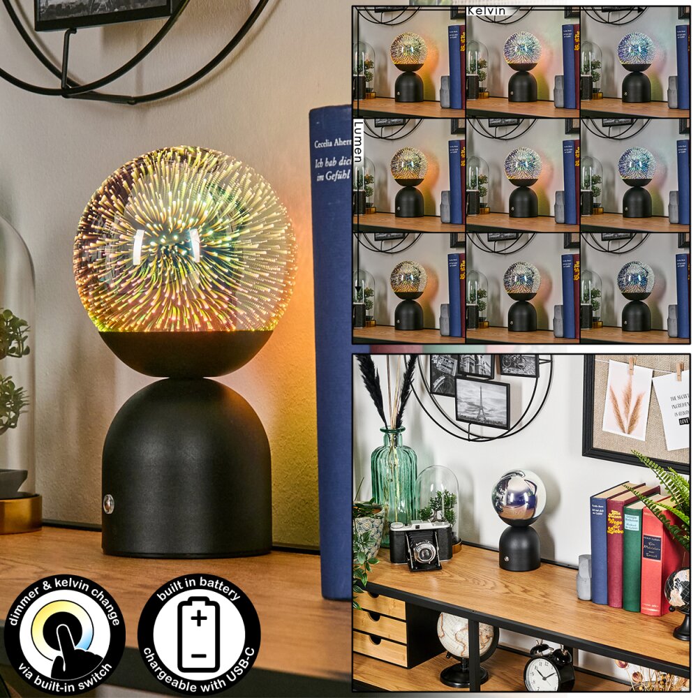 Yngered Lampa stołowa LED Czarny, 1-punktowy main product photo