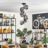 Gastor Lampa sufitowa, Kula świetlna 32 cm Chrom, Przezroczysty, Przydymiony, 8-punktowe