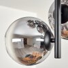 Gastor Lampa sufitowa, Kula świetlna 32 cm Chrom, Przezroczysty, Przydymiony, 8-punktowe