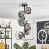 Gastor Lampa sufitowa, Kula świetlna 32 cm Chrom, Przezroczysty, Przydymiony, 8-punktowe