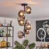 Gastor Lampa sufitowa, Kula świetlna 32 cm Chrom, Przezroczysty, Przydymiony, 8-punktowe