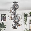 Gastor Lampa sufitowa, Kula świetlna 32 cm Chrom, Przezroczysty, Przydymiony, 8-punktowe