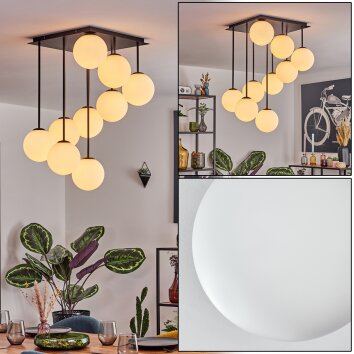 Gastor lampa sufitowa, kula świetlna biały, 9-punktowe