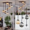 Chehalis lampa sufitowa, kula świetlna bursztynowy, przezroczysty, przydymiony, 9-punktowe