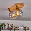 Koyoto lampa sufitowa, kula świetlna kolory naturalne, czarny, 2-punktowe
