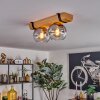 Koyoto lampa sufitowa, kula świetlna kolory naturalne, czarny, 2-punktowe