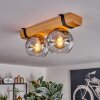 Koyoto lampa sufitowa, kula świetlna kolory naturalne, czarny, 2-punktowe