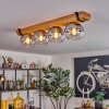 Koyoto lampa sufitowa, kula świetlna kolory naturalne, czarny, 4-punktowe