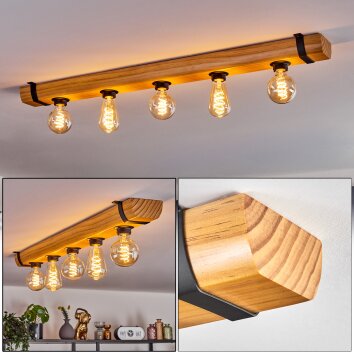 Skads lampa sufitowa kolory naturalne, czarny, 5-punktowe