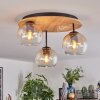 Koyoto lampa sufitowa, kula świetlna kolory naturalne, czarny, 3-punktowe