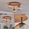 Koyoto lampa sufitowa, kula świetlna kolory naturalne, czarny, 3-punktowe