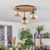 Koyoto lampa sufitowa, kula świetlna kolory naturalne, czarny, 3-punktowe