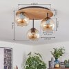 Koyoto lampa sufitowa, kula świetlna kolory naturalne, czarny, 3-punktowe