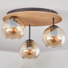Koyoto lampa sufitowa, kula świetlna kolory naturalne, czarny, 3-punktowe