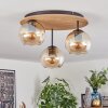 Koyoto lampa sufitowa, kula świetlna kolory naturalne, czarny, 3-punktowe
