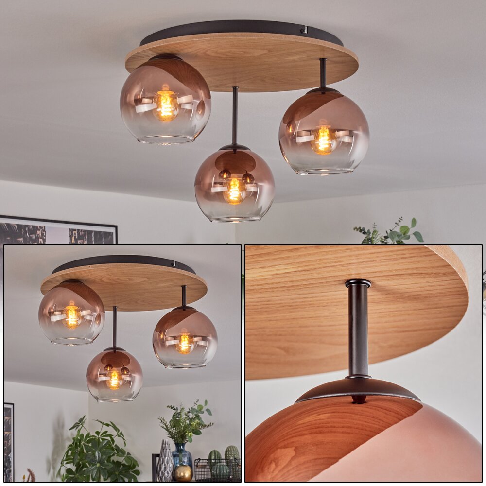 Koyoto Lampa sufitowa, Kula świetlna Ecru, Czarny, 3-punktowe main product photo