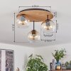 Koyoto Lampa sufitowa, Kula świetlna Ecru, Czarny, 3-punktowe