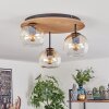 Koyoto lampa sufitowa, kula świetlna kolory naturalne, czarny, 3-punktowe