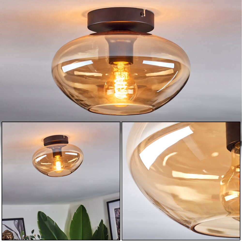 Mertola Lampa sufitowa W kolorze bursztynu, 1-punktowy main product photo
