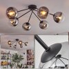 Koyoto lampa sufitowa, kula świetlna 80 cm przezroczysty, przydymiony, 6-punktowe