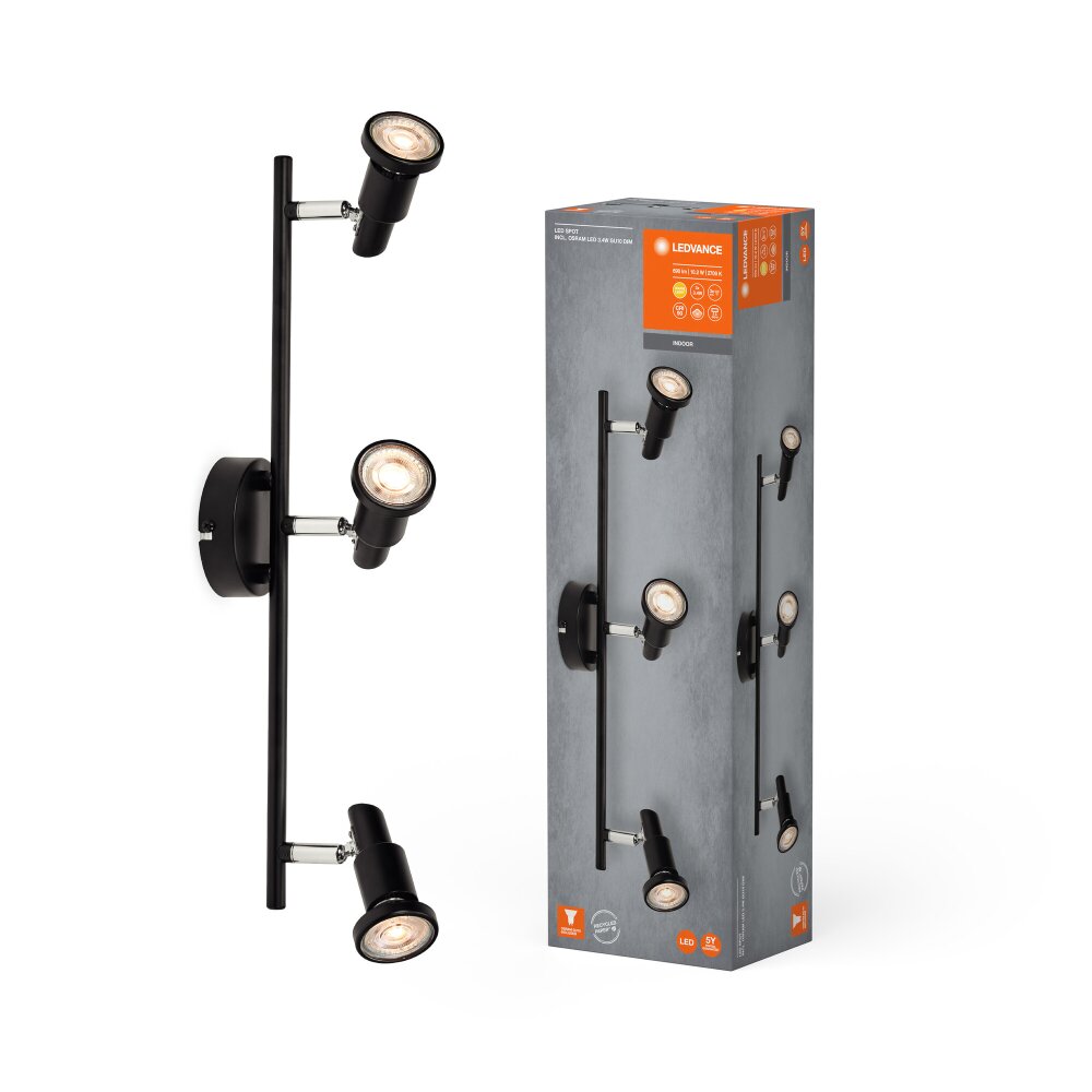 Oświetlenie Ledvance Spot Lampa sufitowa LED Czarny, 3-punktowe main product photo