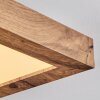 Salmi Lampa sufitowa, Panel LED Wygląd drewna, Czarny, 1-punktowy
