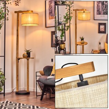 Sabadim lampa stojąca kolory naturalne, czarny, 1-punktowy