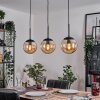 Gastor lampa wisząca, kula świetlna bursztynowy, 3-punktowe
