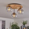 Koyoto lampa sufitowa, kula świetlna 40 cm kolory naturalne, czarny, 3-punktowe