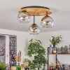 Koyoto lampa sufitowa, kula świetlna 40 cm kolory naturalne, czarny, 3-punktowe