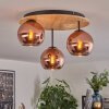 Koyoto Lampa sufitowa, Kula świetlna 40 cm Ecru, Czarny, 3-punktowe
