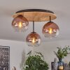 Koyoto lampa sufitowa, kula świetlna 40 cm kolory naturalne, czarny, 3-punktowe