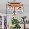 Koyoto Lampa sufitowa, Kula świetlna 40 cm Ecru, Czarny, 3-punktowe