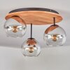 Koyoto Lampa sufitowa, Kula świetlna 40 cm Ecru, Czarny, 3-punktowe