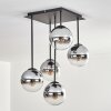 Gastor Lampa sufitowa, Kula świetlna Chrom, Przezroczysty, Przydymiony, 5-punktowe