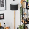 Bassagoda lampa stojąca kolory naturalne, czarny, 1-punktowy