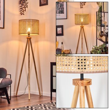 Barcos lampa stojąca kolory naturalne, czarny, 1-punktowy