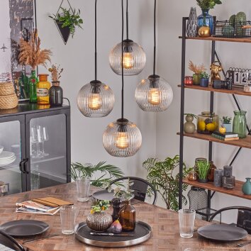 Koyoto Lampa wisząca, Kula świetlna 35 cm Przezroczysty, 4-punktowe