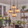 Koyoto lampa wisząca, kula świetlna 35 cm bursztynowy, 4-punktowe