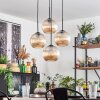 Koyoto lampa wisząca, kula świetlna 35 cm bursztynowy, 4-punktowe