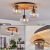 Koyoto lampa sufitowa, kula świetlna 40 cm kolory naturalne, czarny, 3-punktowe