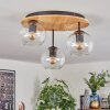 Koyoto lampa sufitowa, kula świetlna 40 cm kolory naturalne, czarny, 3-punktowe