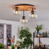Koyoto lampa sufitowa, kula świetlna 40 cm kolory naturalne, czarny, 3-punktowe
