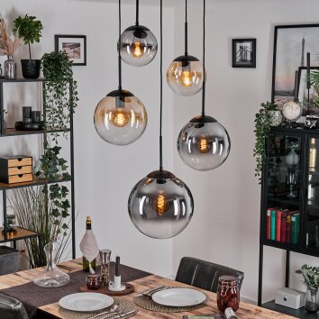 Gastor Lampa wisząca, Kula świetlna 45 cm Czarny, 5-punktowe