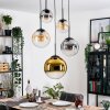 Gastor lampa wisząca, kula świetlna 45 cm czarny, 5-punktowe