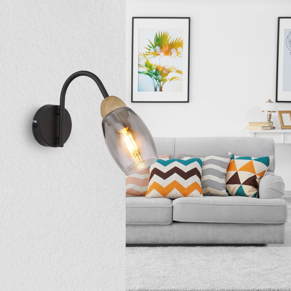 Oświetlenie Globo GERLY Lampa ścienna Czarny, 1-punktowy main product photo