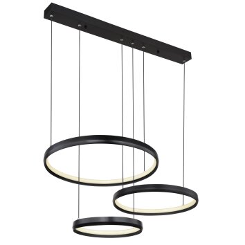Oświetlenie Globo HALLI Lampa wisząca LED Czarny, 1-punktowy