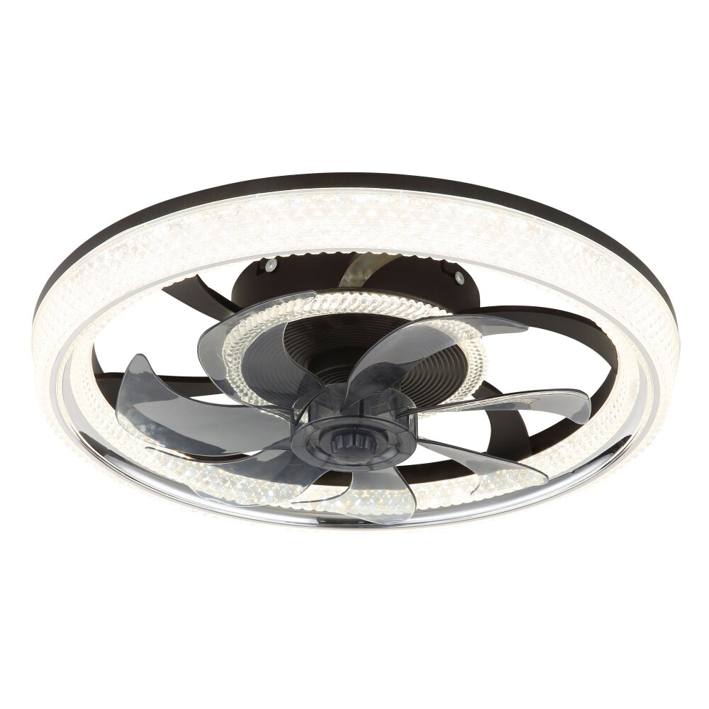 Oświetlenie Globo Cirilla lampa z wentylatorem LED Czarny, 1-punktowy, Zdalne sterowanie main product photo